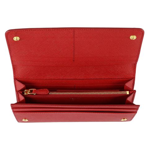 prada red patent wallet|prada wallet red inside.